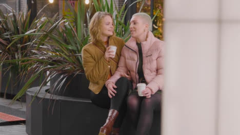 Reveal-of-Two-Friends-Sitting-Together-Talking